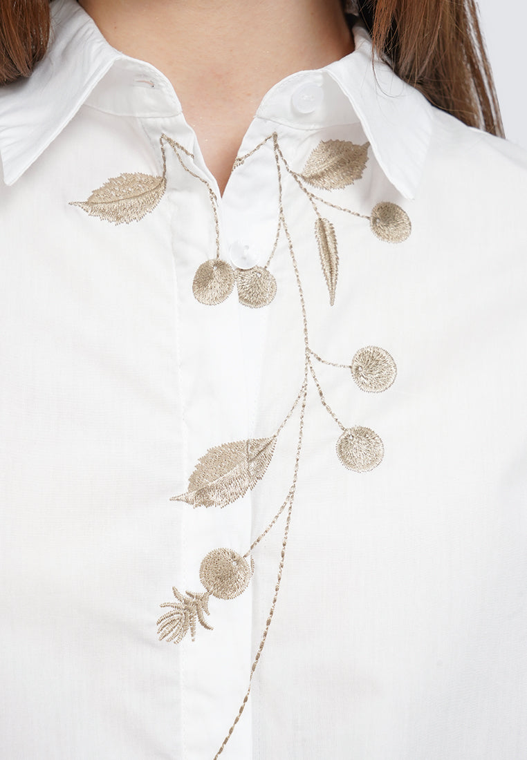 Hi Lo Embroidered Blouse
