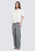 Hi Lo Embroidered Blouse