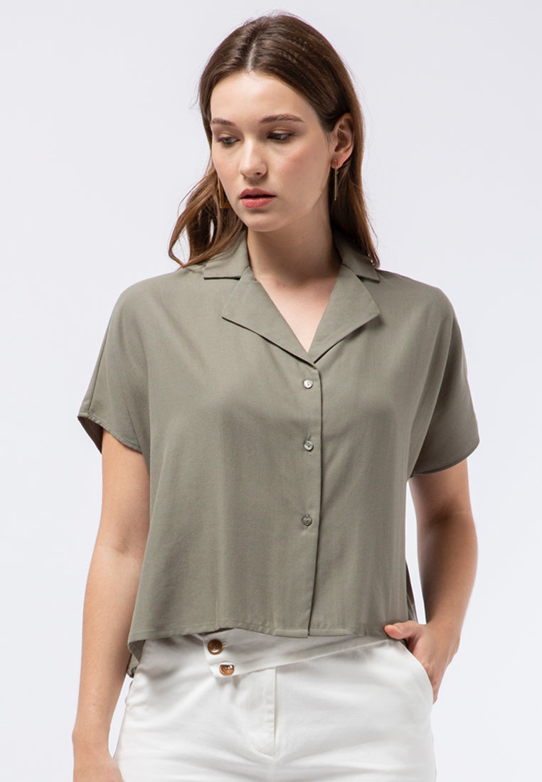 Short Sleeve Loose Blouse