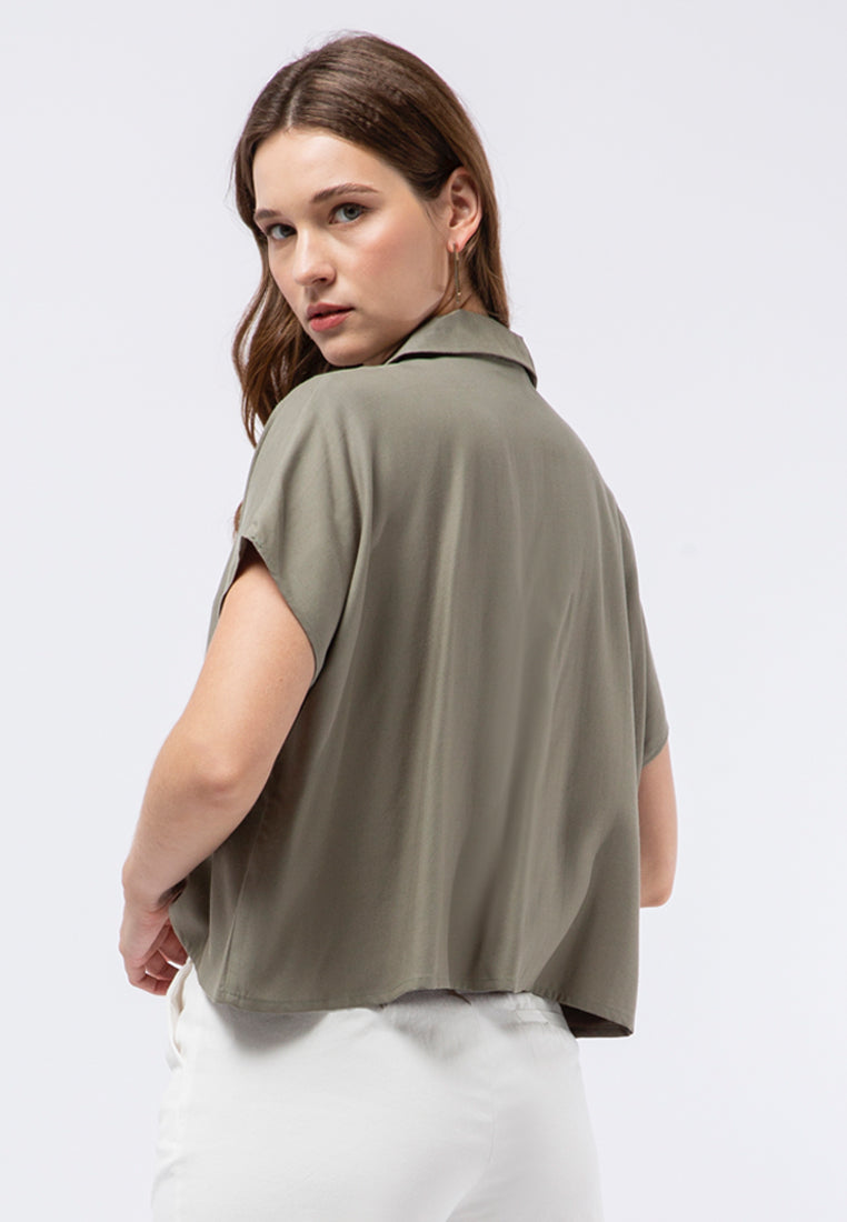 Short Sleeve Loose Blouse