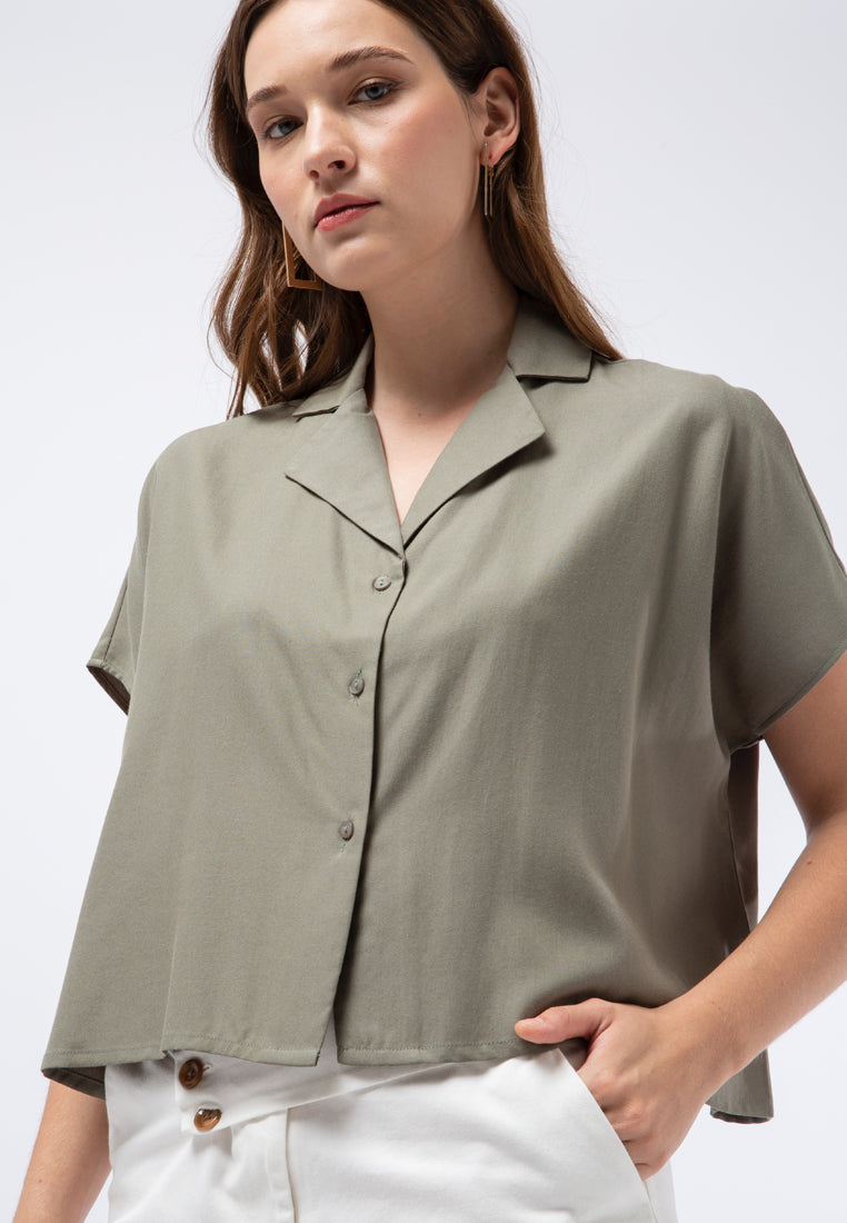 Short Sleeve Loose Blouse