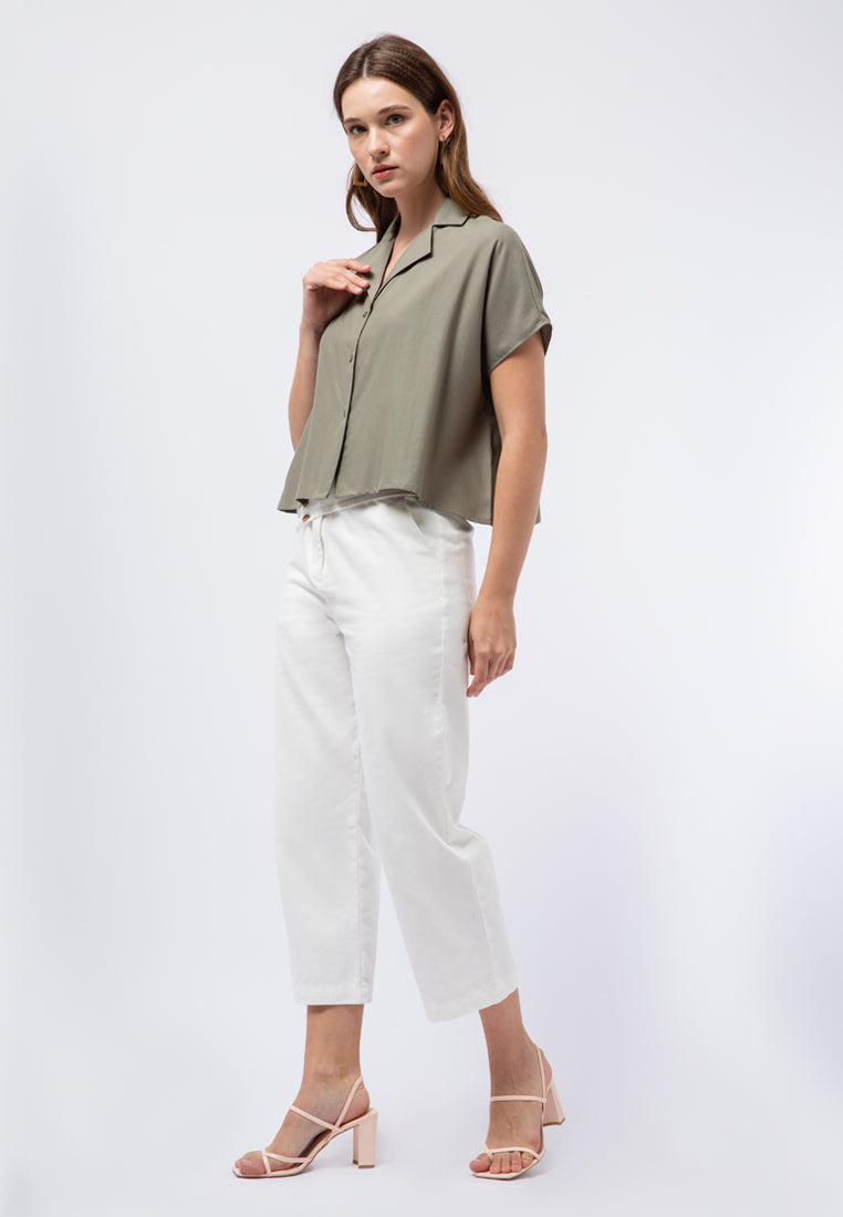Short Sleeve Loose Blouse