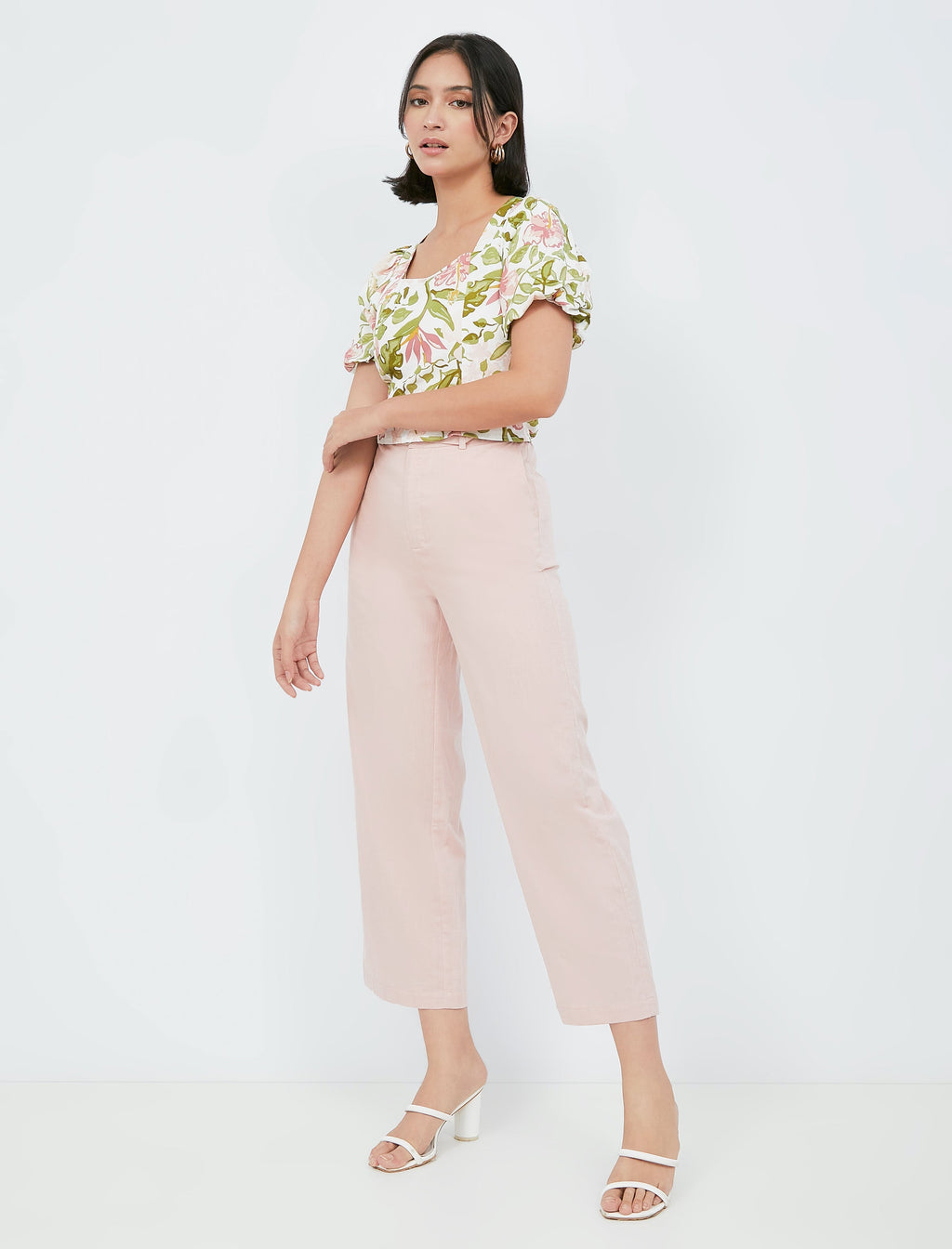 Printed Square Neck Blouse