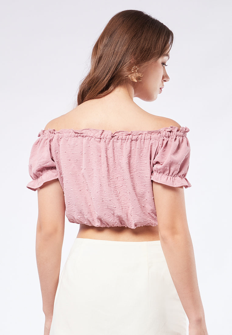 Gathered Off Shoulder Top
