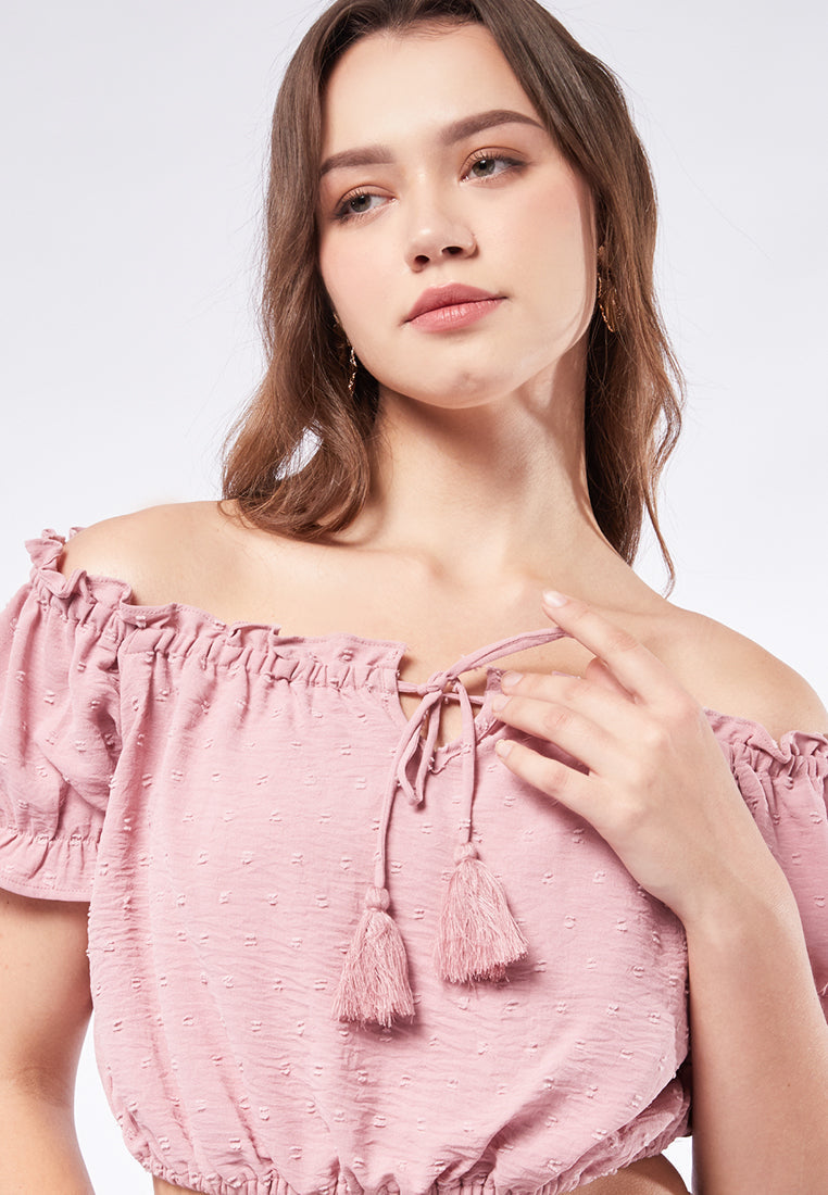 Gathered Off Shoulder Top