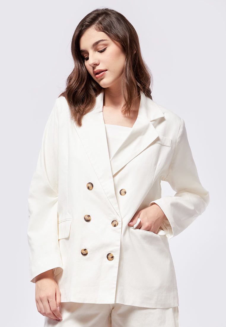 Double Brested Linen Blazer