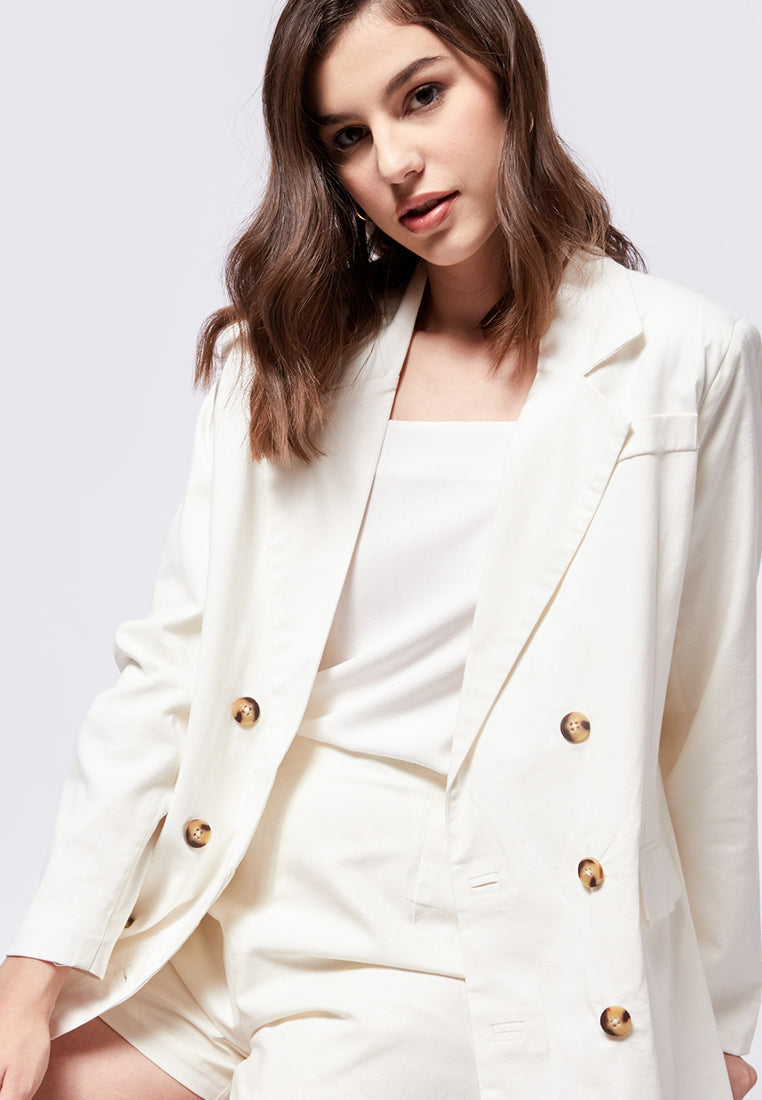 Double Brested Linen Blazer