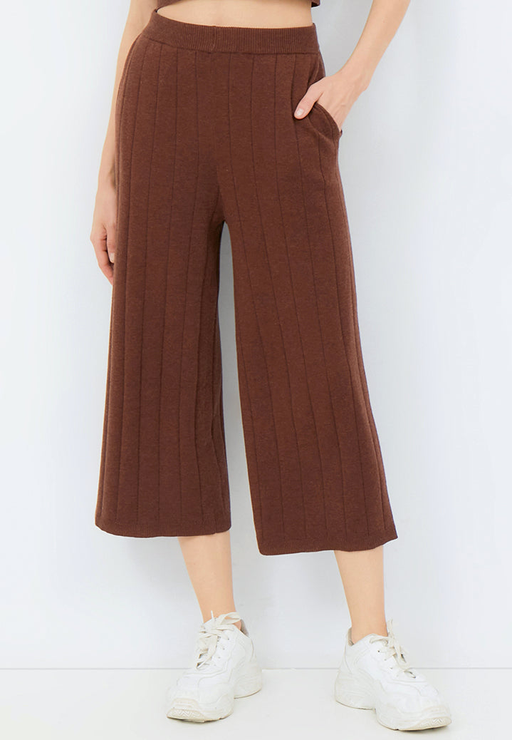 High Waist Knit Cullote