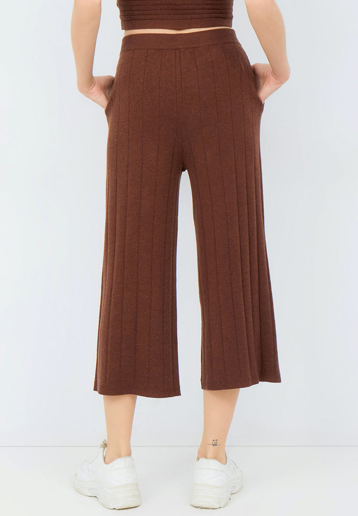 High Waist Knit Cullote