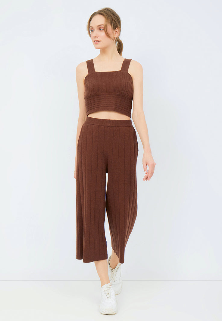 High Waist Knit Cullote