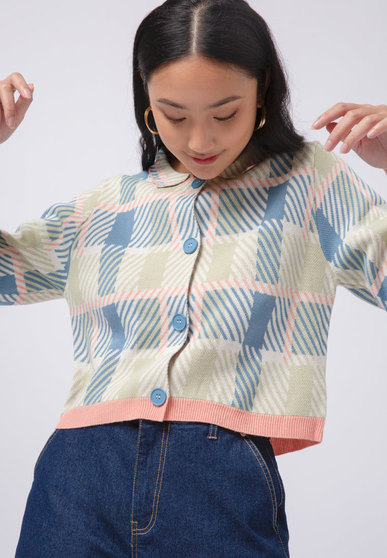 Printed Long Sleeve Cardigan