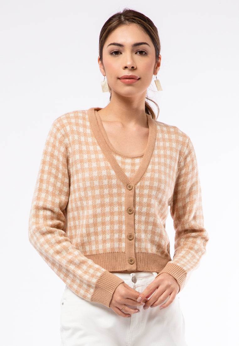 Printed Knit Cardigan