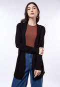 Long Cardigan with Waterfall Neck