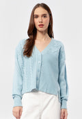 Long Sleeve Cable Knit Cardigan