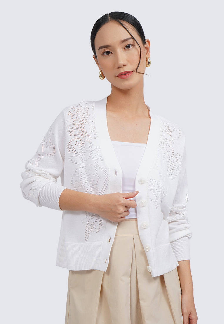 V-Neck Long Sleeve Cardigan