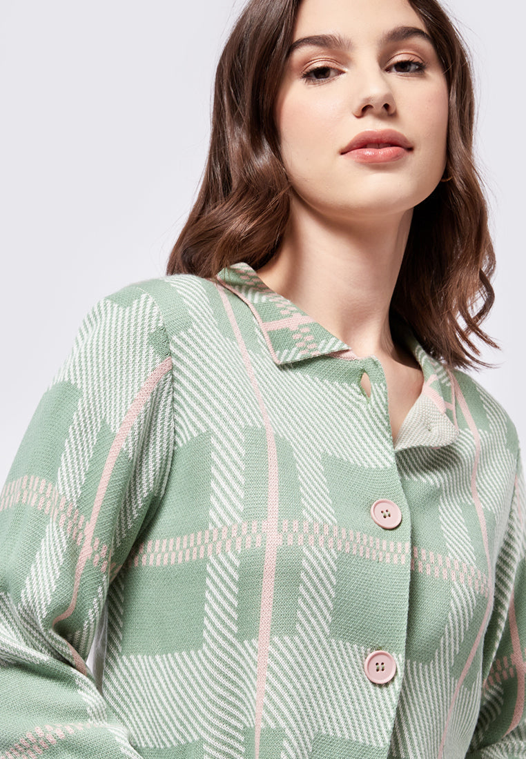 Printed Long Sleeve Cardigan