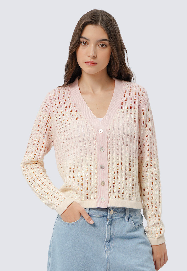 V-Neck Long Sleeve Cardigan