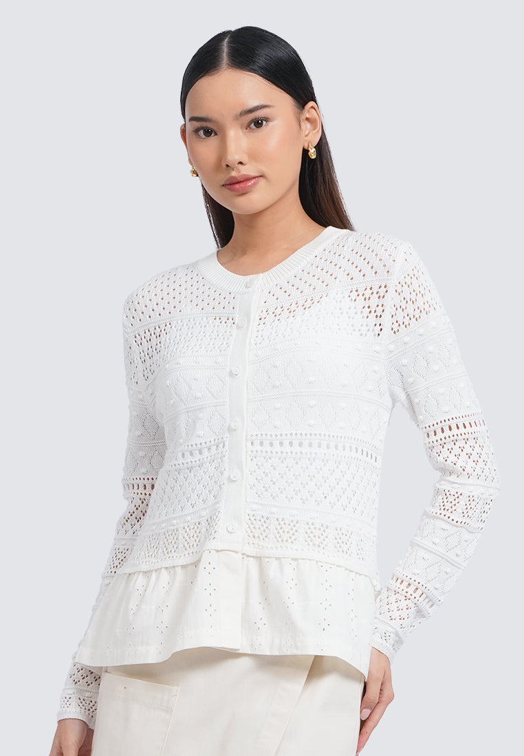 Long Sleeve Textured Knit Cardigan