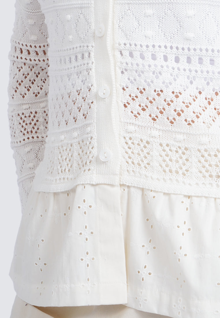 Long Sleeve Textured Knit Cardigan