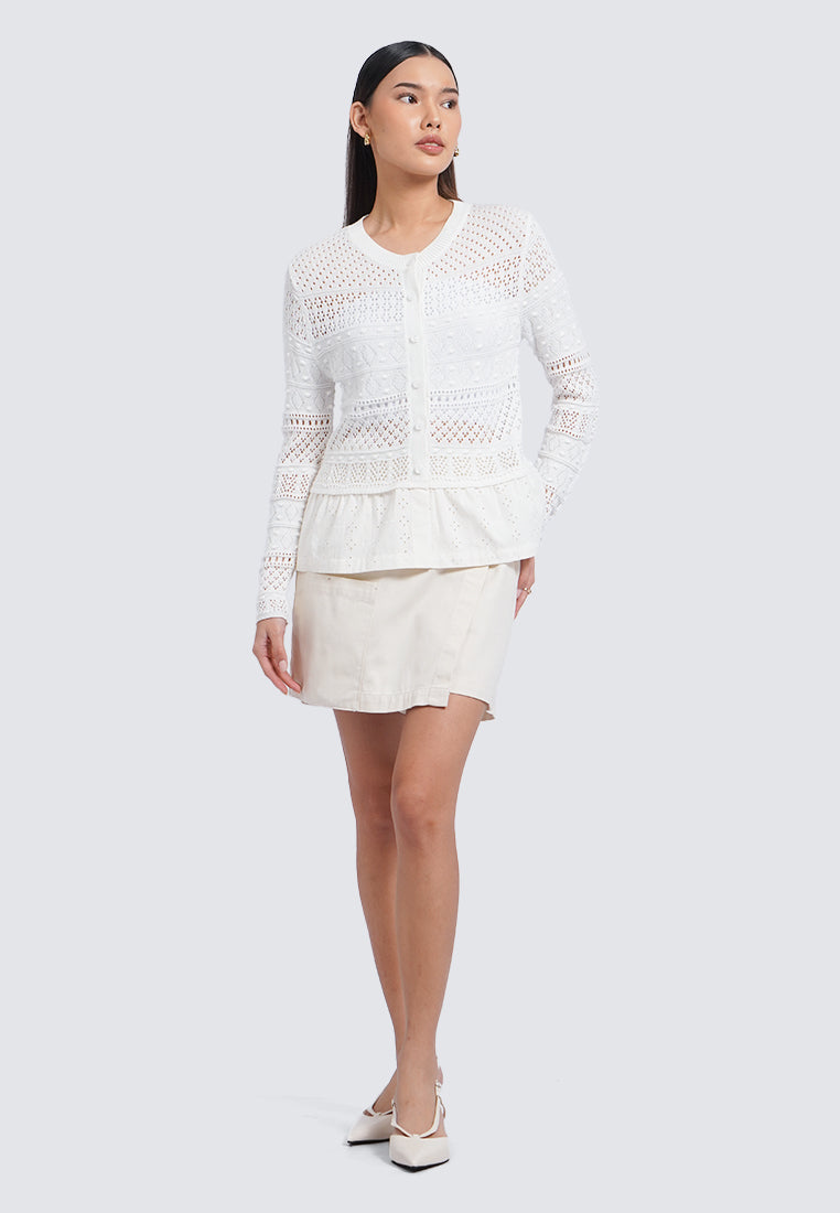 Long Sleeve Textured Knit Cardigan