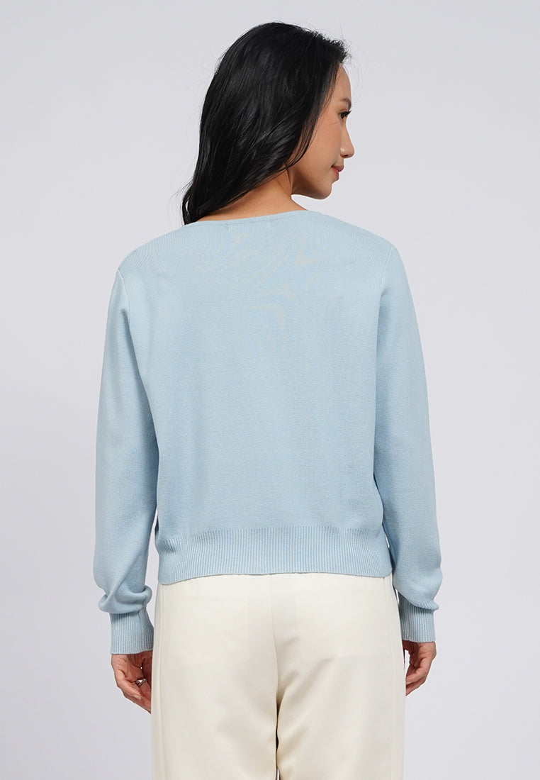 Cardigan with Multicolor Button