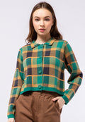 Long Sleeve Checked Cardigan