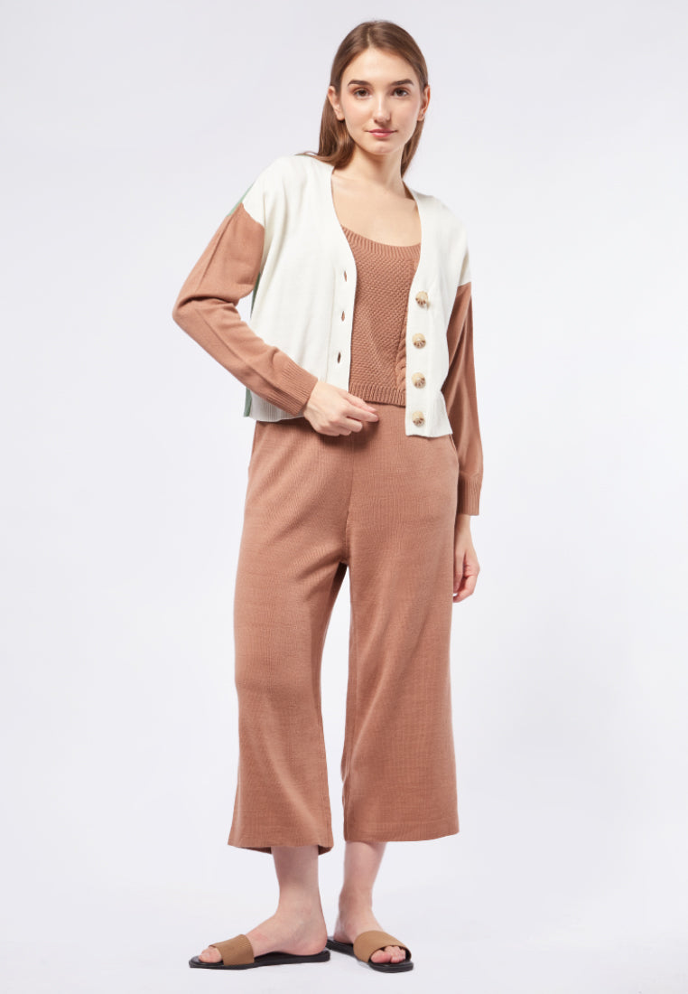 Colorblock Long Sleeve Cardigan