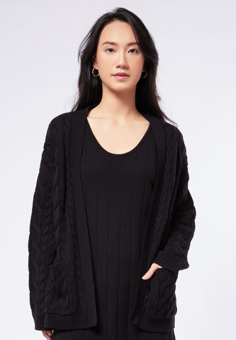 Long Sleeve Cardigan with Pocket Details