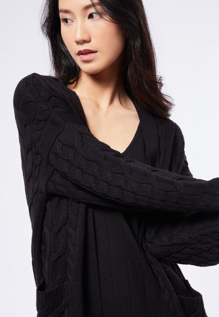 Long Sleeve Cardigan with Pocket Details
