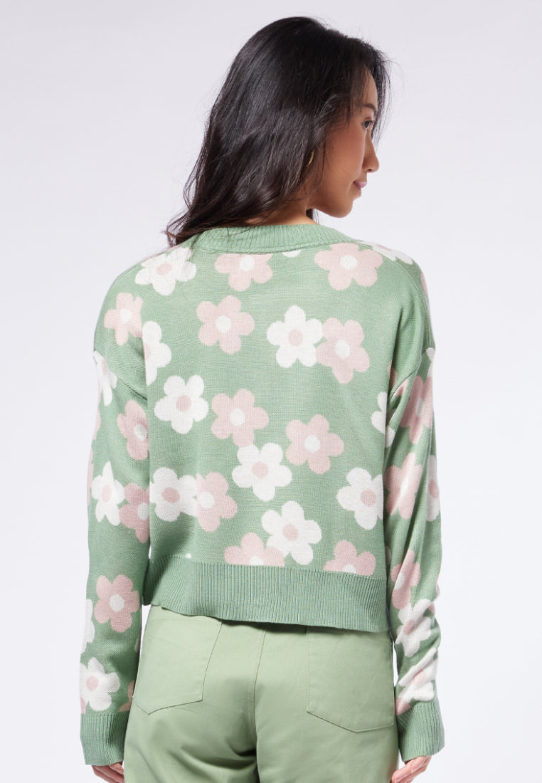 Long Sleeve Printed Cardigan