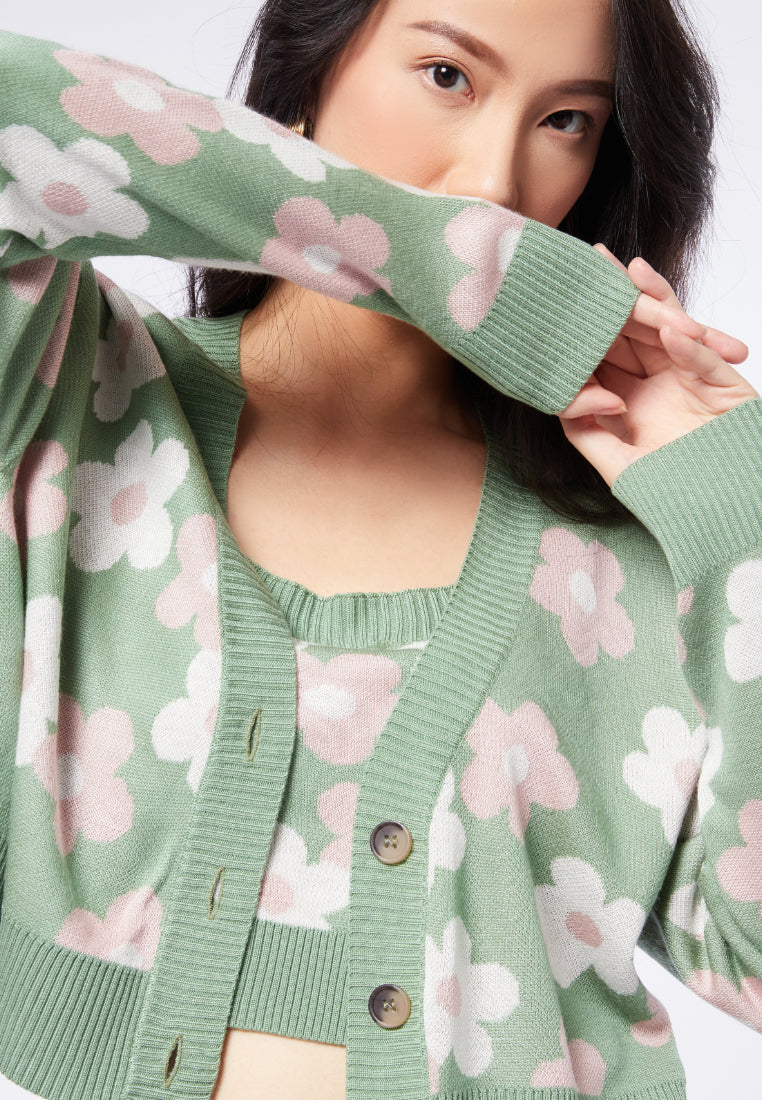 Long Sleeve Printed Cardigan