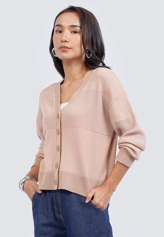 V-Neck Long Sleeve Cardigan