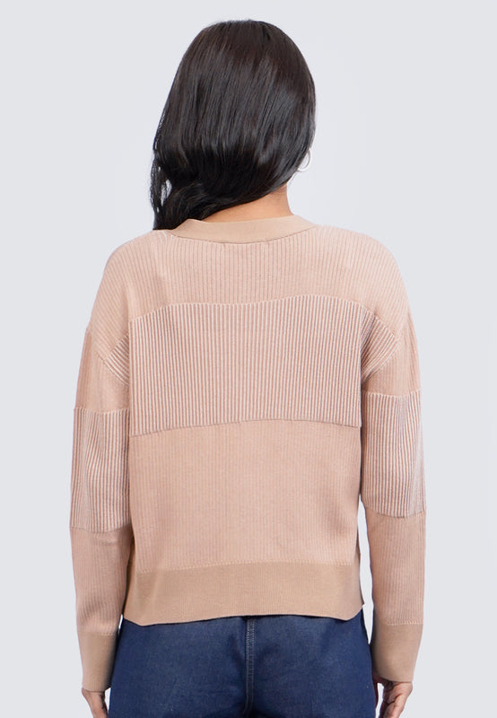 V-Neck Long Sleeve Cardigan