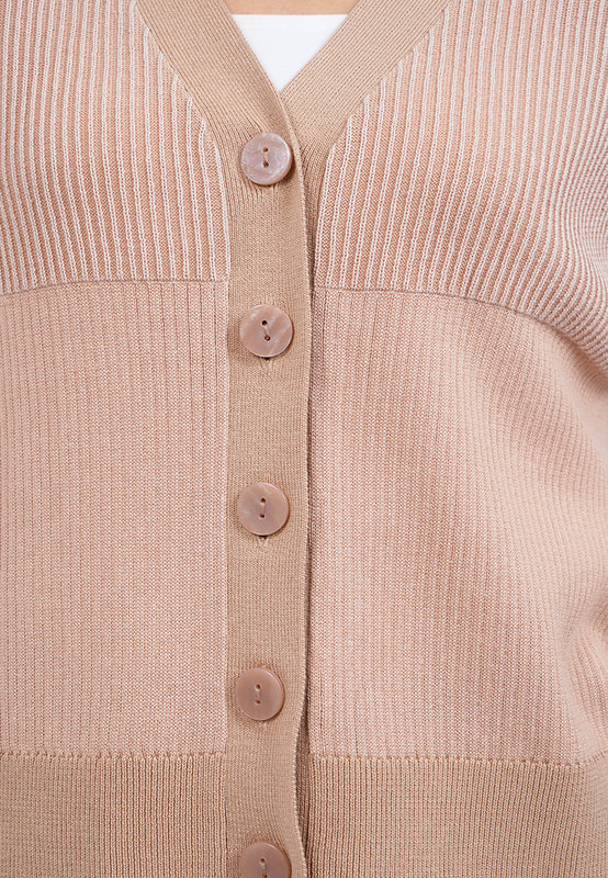 V-Neck Long Sleeve Cardigan