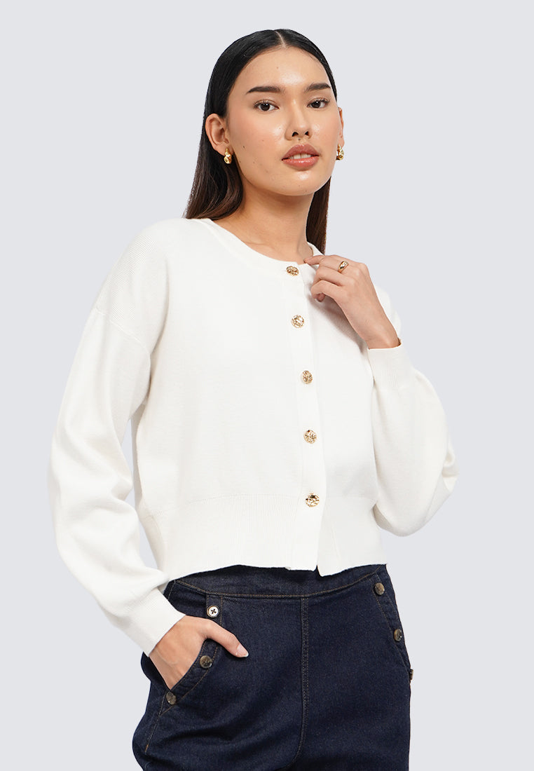 Cardigan with Fancy Button