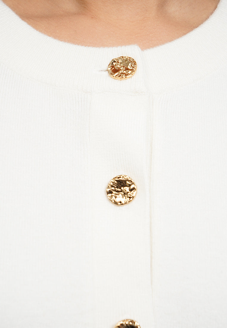Cardigan with Fancy Button