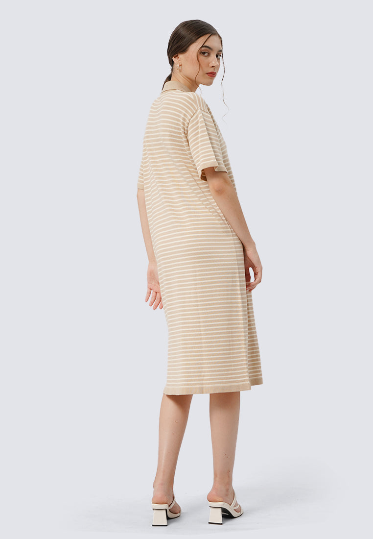 Stripes Short Sleeve Knit Dress