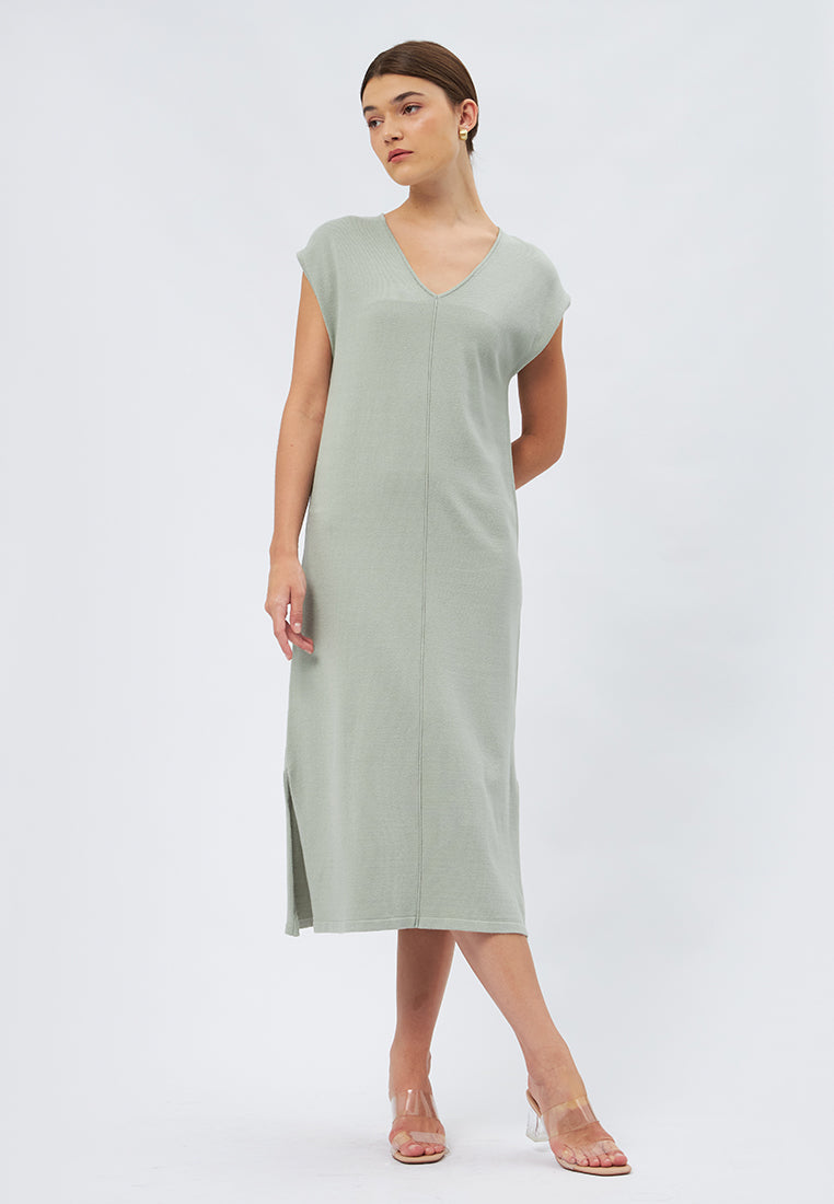 Sleeveless Knit Midi Dress