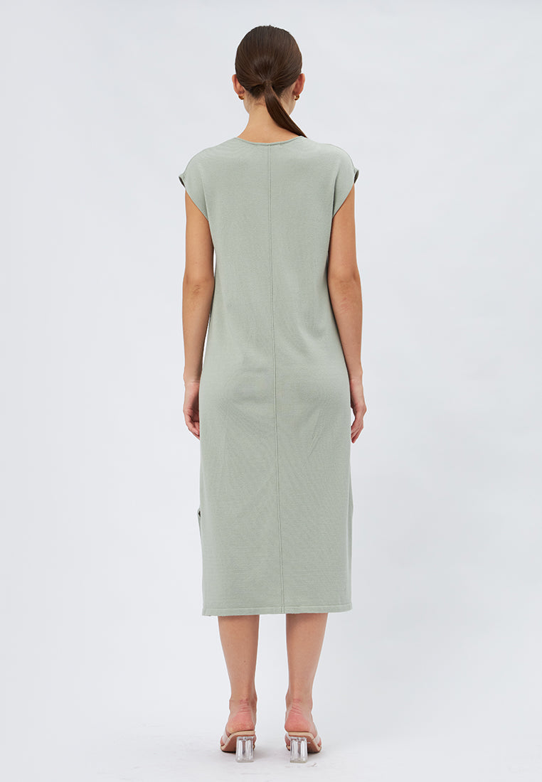 Sleeveless Knit Midi Dress