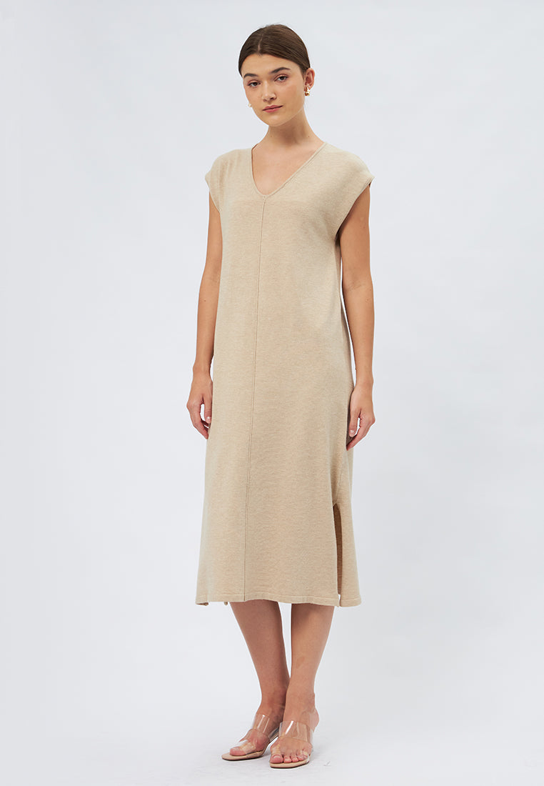 Sleeveless Knit Midi Dress