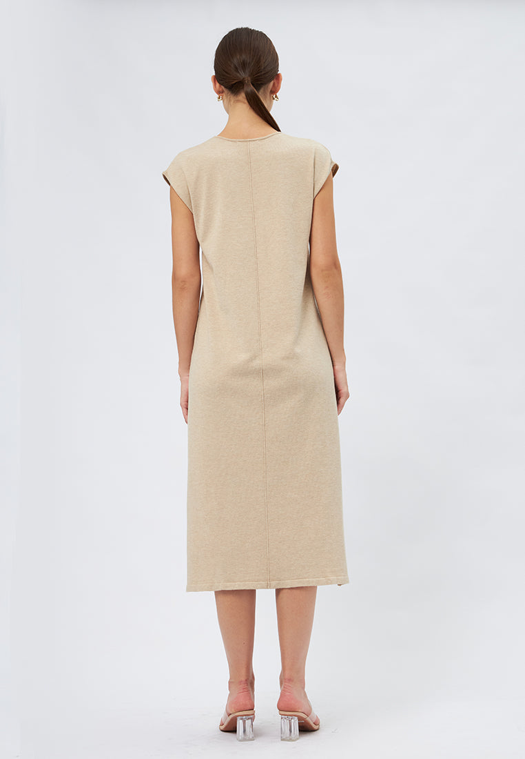 Sleeveless Knit Midi Dress