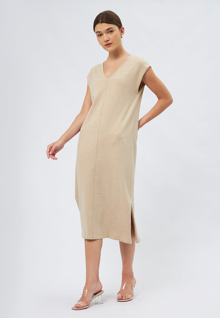 Sleeveless Knit Midi Dress