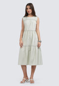 Sleeveless Tiered Midi Dress