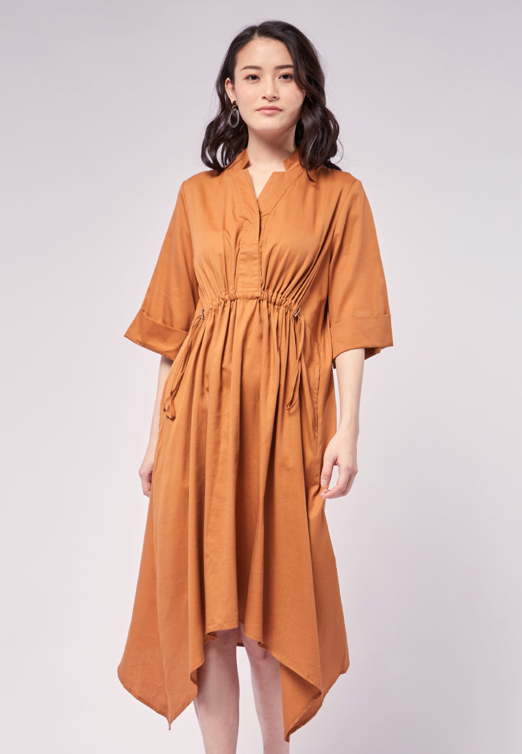 Midi Dress with Adjustable Toggle