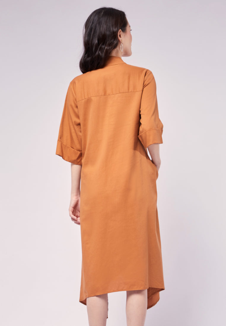 Midi Dress with Adjustable Toggle