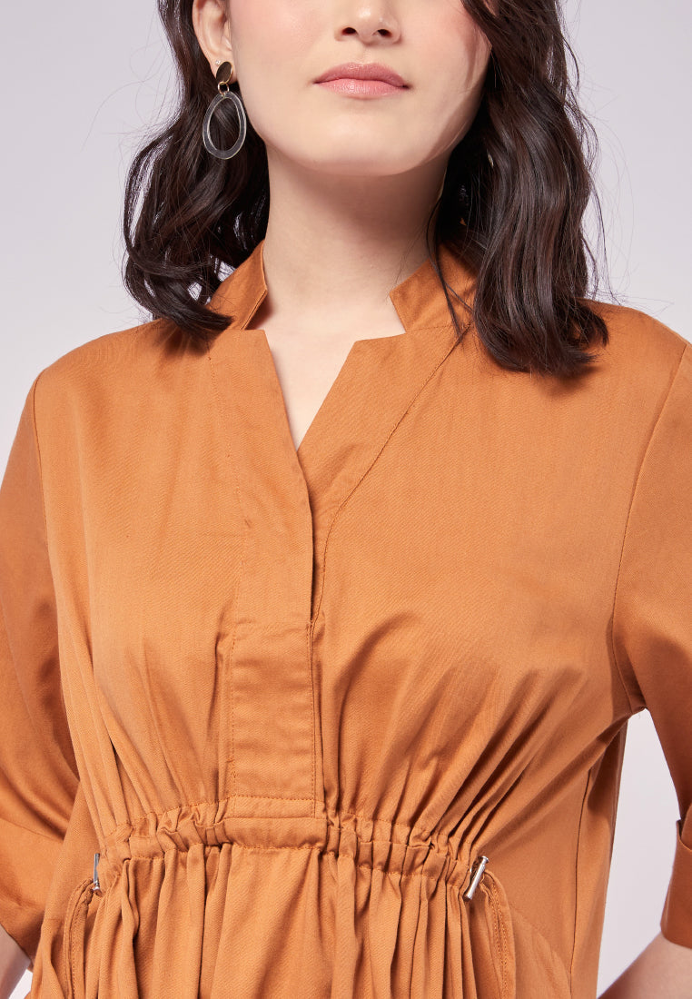 Midi Dress with Adjustable Toggle