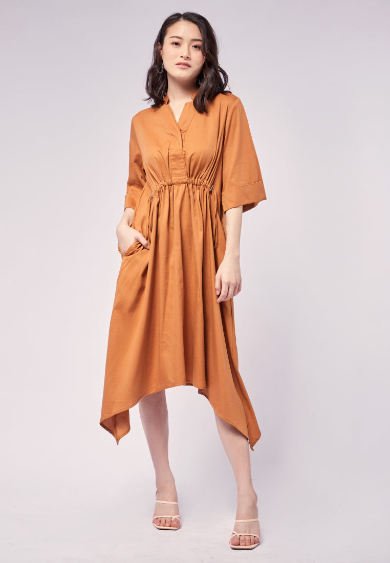 Midi Dress with Adjustable Toggle