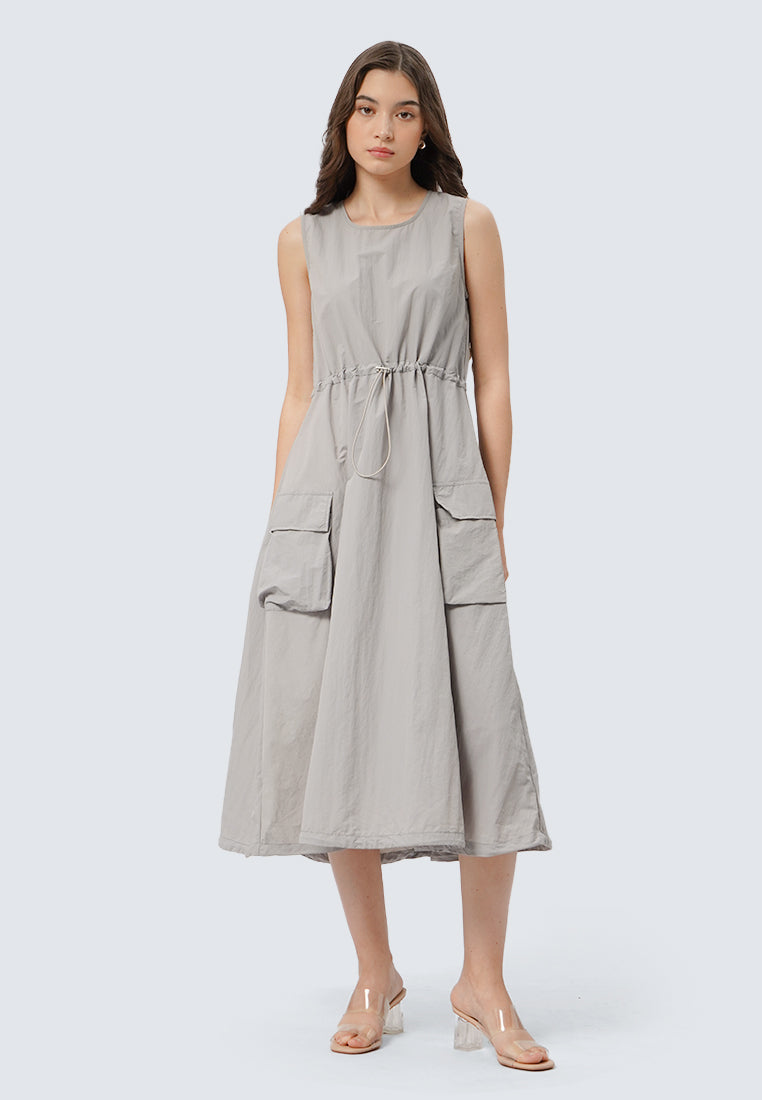 Sleeveless Parachute Midi Dress