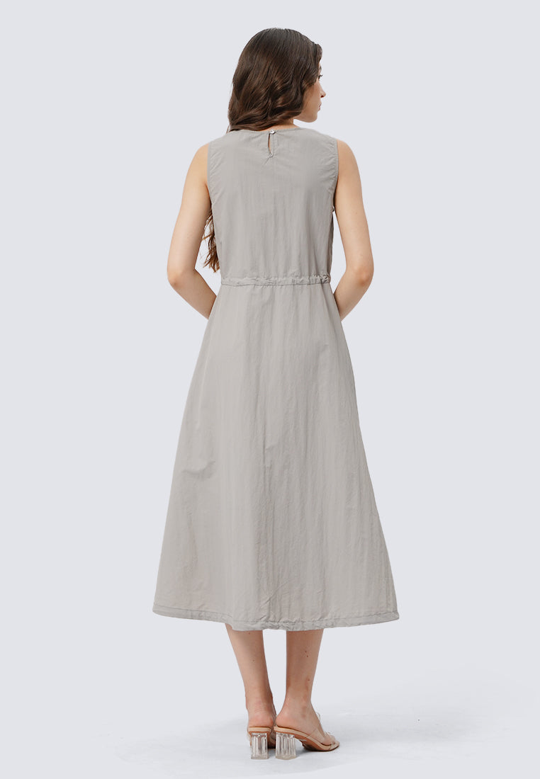 Sleeveless Parachute Midi Dress