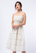 Printed Sleeveless Smocked Dress